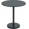 Table ronde d'extérieur en acier noir 70 x 73 cm Linear - Muuto