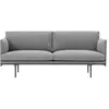 Muuto - Canapé 2 places Outline - Gris - Tissu Clay - Designer Anderss...