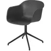 Fauteuil noir piétement pivot Fiber - Muuto