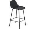 Chaise de bar 65 cm noire piétement tubes Fiber - Muuto