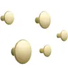 5 Patères rondes en aluminium doré The Dots - Muuto