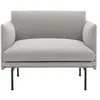 Muuto - Fauteuil rembourré Outline - Gris - Tissu Clay - Designer Ande...