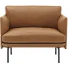 Muuto - Fauteuil rembourré Outline - Marron - Mousse haute densité - D...