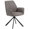 Actona Glenda chaise de salle à manger avec accoudoirs fonction pivotante marron.