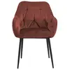 BUT chaise velours BROOKE corail