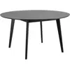 Table à manger ronde - EMOB - Rover - 6 places - Bois d'hévéa - Placage de chêne
