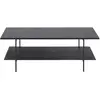 AC Design Furniture Table basse rectangulaire angus - mélamine noir frêne  115x60x40cm