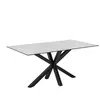 Hellin Table de salle à manger rectangulaire en céramique 6 places L160 - NEIVA