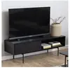 Actona Ebuy24 - Angus Meuble tv avec 1 porte, coulissante, noir.
