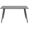 HELLIN Table à manger rectangulaire en céramique l140 6 personnes - ashford