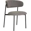 HOUSE NORDIC Mira - lot de 2 chaises en tissu bouclette et métal