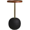 Ronja table d'angle ø30cm naturel, noir.