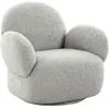 EBUY24 Messina fauteuil fonction pivotante gris clair.