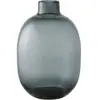 Vase moderne en verre fumé noir ekla   h 35cm