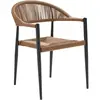 House Nordic Canari chaise de jardin naturel, noir.