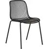 Branson chaise de jardin empilable noire.