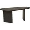 Table basse organique en bois 100x50cm - Bois foncé