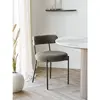 Lot de 2 chaises en tissu bouclette et métal badalona-marron