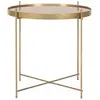 Table basse en acier coloré avec verre House Nordic Venezia 48x48x48 cm