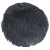 House Nordic Coussin de siège rond en peau d'agneau artificielle grise 35 cm