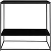 Table console avec 2 étagères et pieds noirs House Nordic Vita 80x36x80 cm