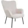 House Nordic - Fauteuil bouclette Glasgow blanc - 79x70x98 cm T.U
