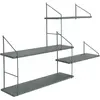 EBUY24 House Nordic Étagère Tess Bois et acier Vert 444253
