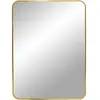 HOUSE NORDIC Miroir - Madrid - 50x70 cm - Blanc - Laiton - Rectangulaire - Métal