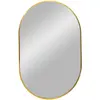 Meubles & Design Miroir ovale contour en métal noir