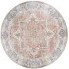 House Nordic - Tapis rond orange et bleu Ø200 cm