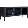 House Nordic Buffet 3 portes 130x40x55 cm en verre et métal noir