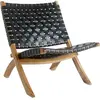 EBUY24 Perugia Fauteuil en cuir,