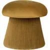 HOUSE NORDIC Hampton pouf velours Ø39cm ocre.