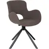 Amorim chaise de salle à manger bouclé fonction pivotante mushroom.