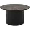HOUSE NORDIC Table basse ronde 80x80x45 cm en bois et décor marron foncé