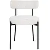 HOUSE NORDIC Badalona - lot de 2 chaises en tissu bouclette et métal