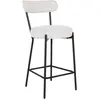 HOUSE NORDIC Badalona tabouret de bar bas blanc.