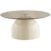 Solveig table basse Ø70cm beige, gris.