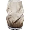 House Nordic - Vase en verre soufflé à la bouche brun - 17x17x25 cm OS