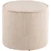 Liv pouf velours côtelé beige.