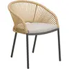 Noomi chaise de jardin avec coussin beige, sable.