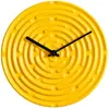 raawii - Horloge murale Minos - Jaune - Faïence émaillée - Designer Ma...