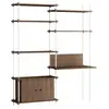MOEBE - Bureau Shelving System - Marron - MDF placage chêne