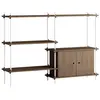 MOEBE - Etagère Shelving System - Marron - MDF placage chêne