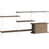 MOEBE - Etagère Shelving System - Marron - MDF placage chêne