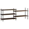 MOEBE - Etagère Shelving System - Marron - MDF placage chêne
