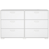 Commode 6 tiroirs OLMO coloris blanc laqué