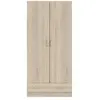 Armoire 2 portes L.80 cm SPACE imitation chêne