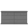 Commode 8 tiroirs HARLINGTON coloris gris