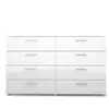 Dmora Commode 8 tiroirs LAKE coloris chêne/blanc